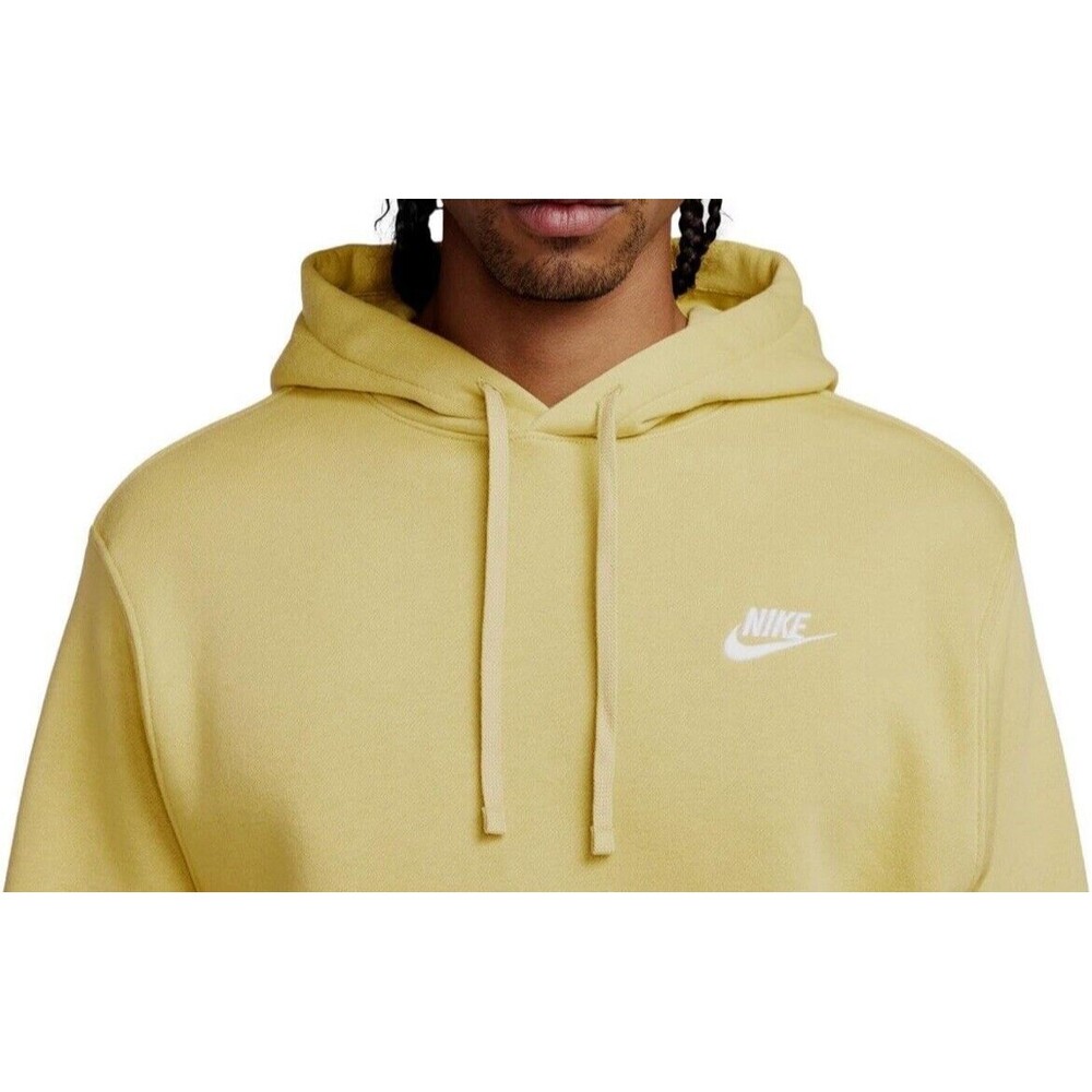 Nike Sportswear Club Fleece BV2654-720 Hoodie Gold/White Men Size XL BRAND NEW - Picture 3 of 6